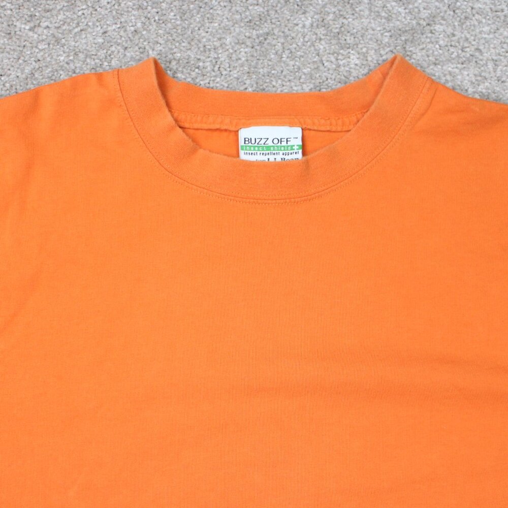 L.L. Bean Buzz Off Shirt Mens Large Orange Insect Shield‎ Cotton Long Sleeve - Picture 6 of 14